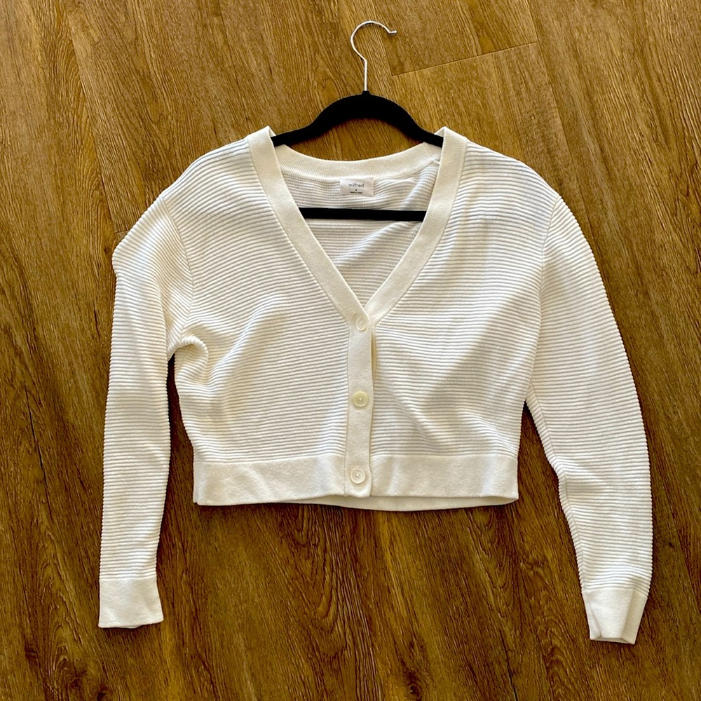 Wilfred White/cream Cropped Cardigan